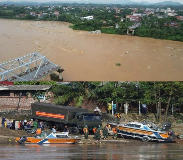 Diễn biến mới nhất vụ s:ập Cầu Phong Châu (Phú Thọ): Nước rút sâu, “tổng lực” bộ đội, c ông a n tìm kiếm người