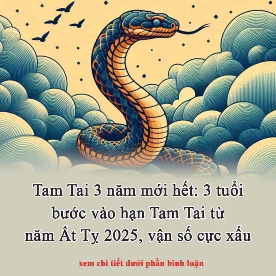 T a m T a i 3 năm mới hết: 3 tuổi bước vào h ạ n Tam Tai từ năm Ất Tỵ 2025